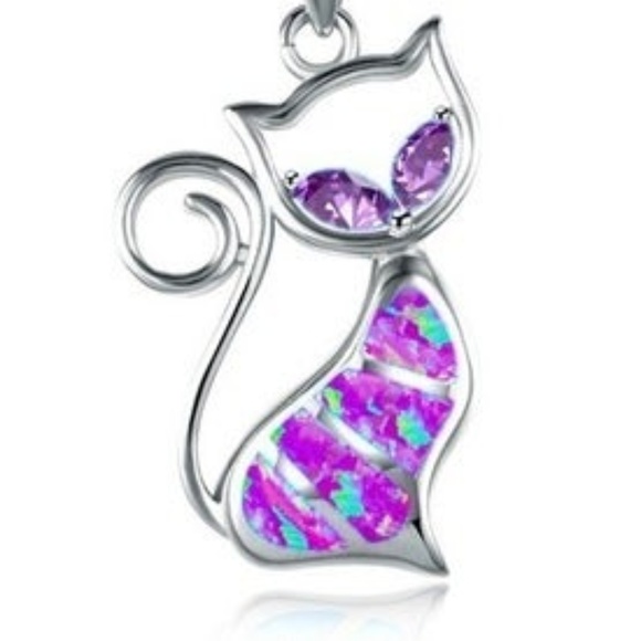Jewelry - New Purple Cat Pendent Necklace Jewelry - New Purple Cat Pendent Necklace